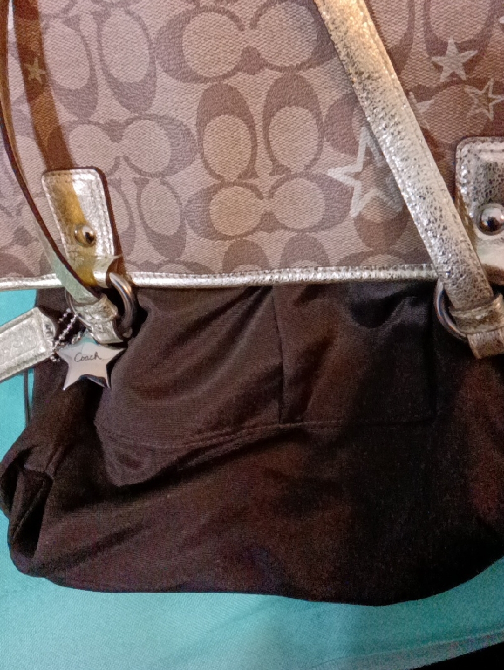 Coach Heritage Signature Star Print Shldr Tote Bag Creed-A2276-F18853 - Picture 9 of 13